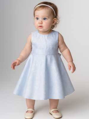 Girls Bonnie Dress in White/Purple