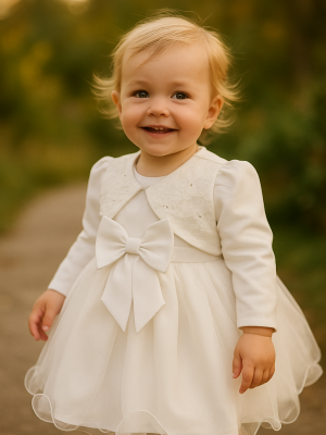 Baby Girls Phoebe White Christening Dress