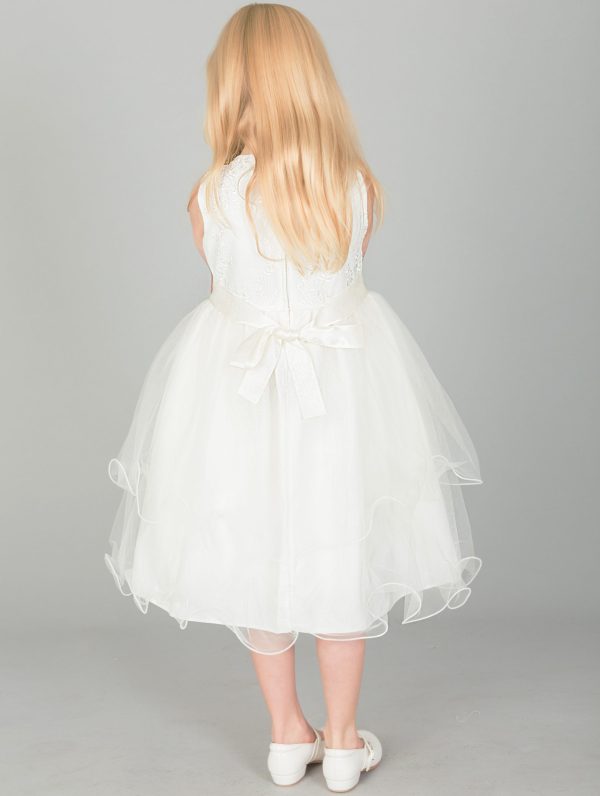 Girls Ava Dress in Ivory - Image 6