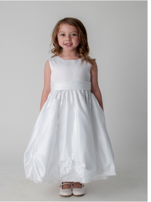 Girls Amelia Dress in White