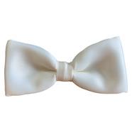 Ivory Satin Bow Tie