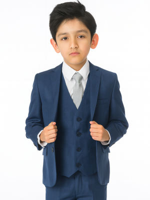 Baby Boys 5 Piece Blue Suit Milano Mayfair