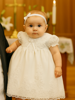 Baby Girls Hope White Christening Gown