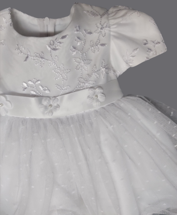 Baby Girls Katharine White Christening Dress - Image 3