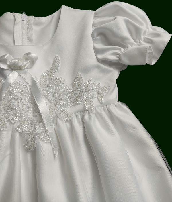 Baby Girls Hope White Christening Gown - Image 2