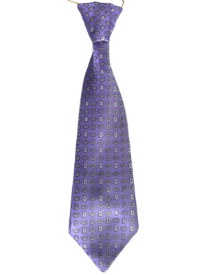 lilac Small Paisley Elasticated Tie
