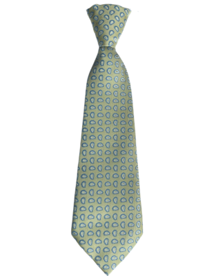 Yellow Small paisley Elasticated Tie