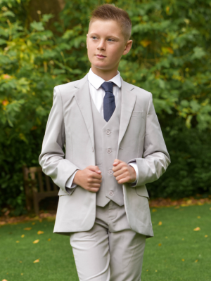Boys 5 Piece Stone Suit