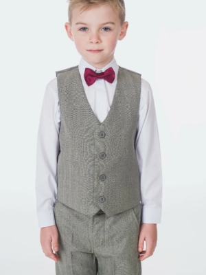 Boys 4 Piece Grey Romario with Bow Tie