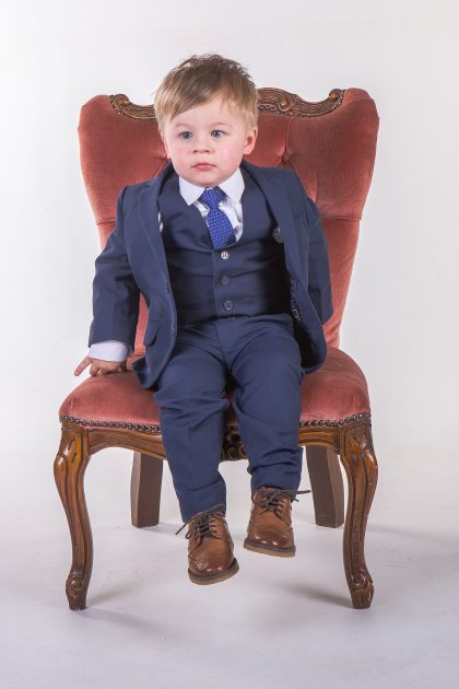 Boys 5 Piece Baby Boy Suit Royal Blue