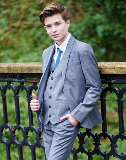 Boys Grey Suit Milano Mayfair 5 Piece