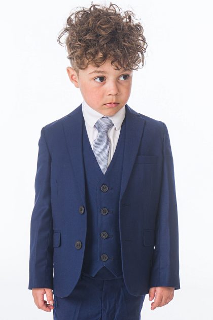 Baby Boys Five Piece Navy Suit Milano Mayfair Collection