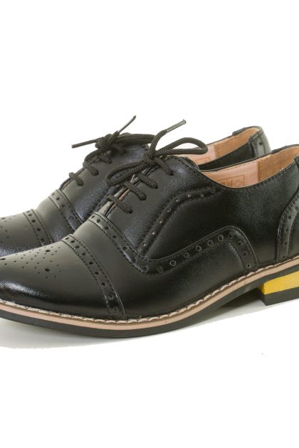 Boys Black Oxford Shoe