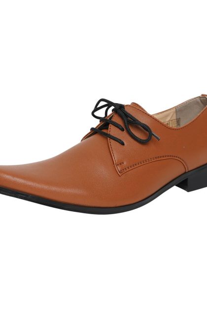Boys Matte Brown Derby Shoes