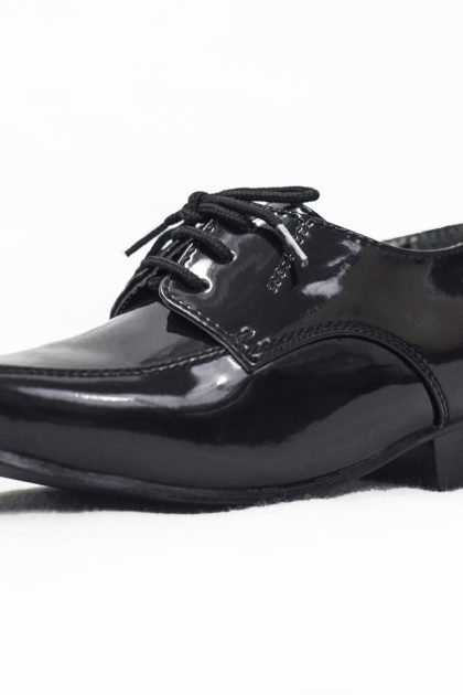 Boys Black Patent William Shoe