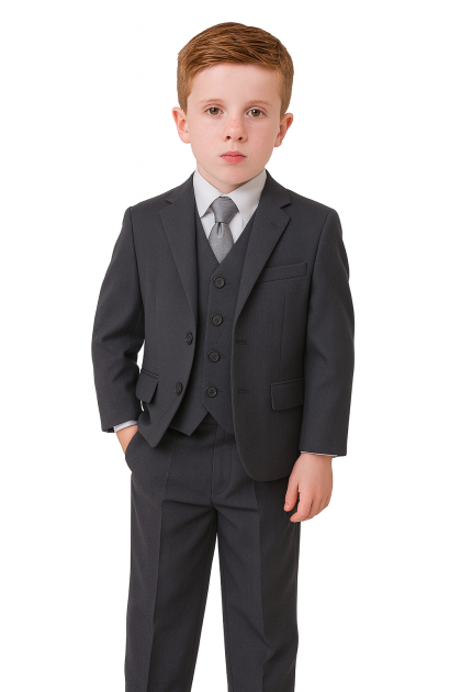Baby Boys 5 Piece Suit Medium Grey