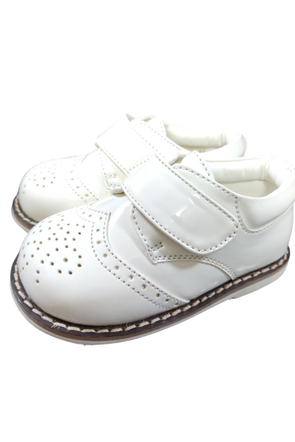 Early Steps Boys White Oxford Shoe