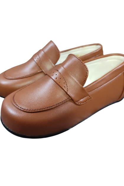 Early Steps Matte Brown Loafer Shoes