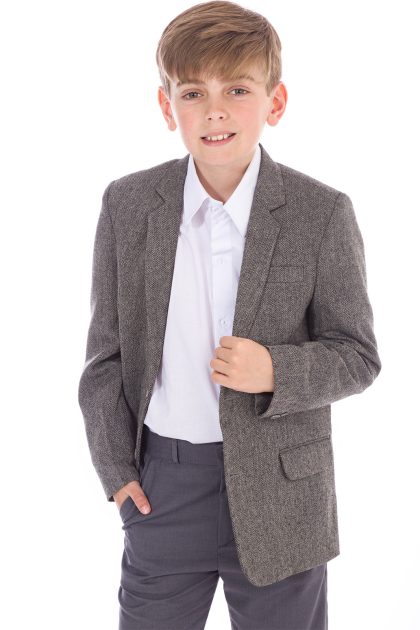 Herringbone Grey Tweed Jacket