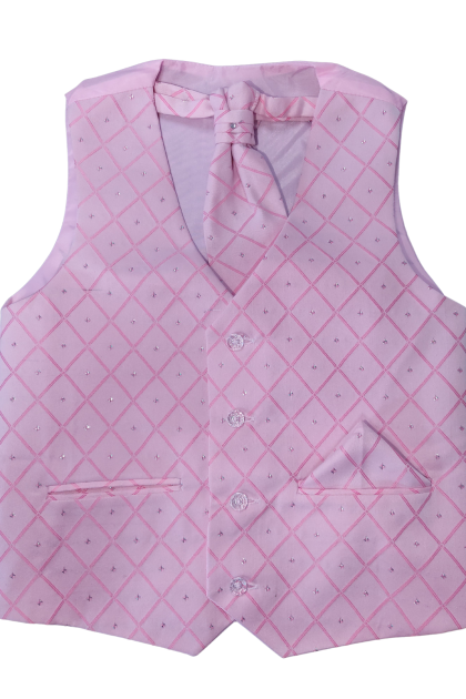 Boys Pink Waistcoat Alfred
