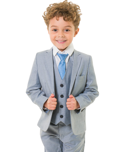 Baby Boys Light Grey Suit Milano Mayfair 5 Piece