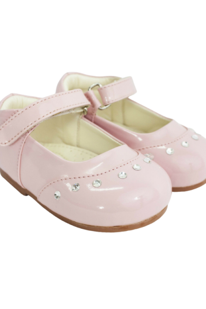 Early Steps Girls Pink Patent Fairy Diamond Shoes