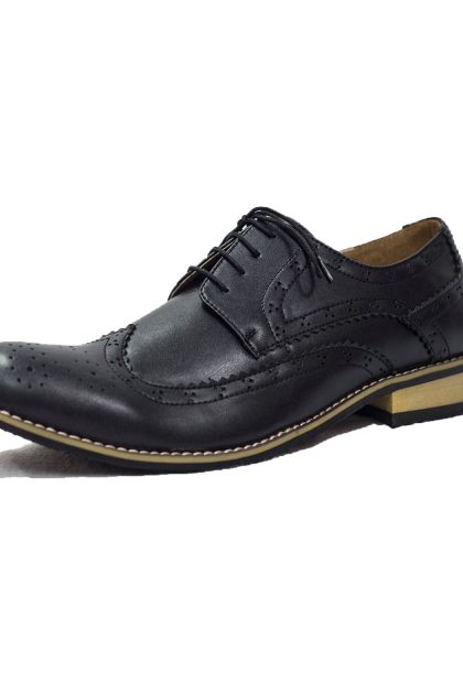 Boys Black Vivaki Brogue Shoes