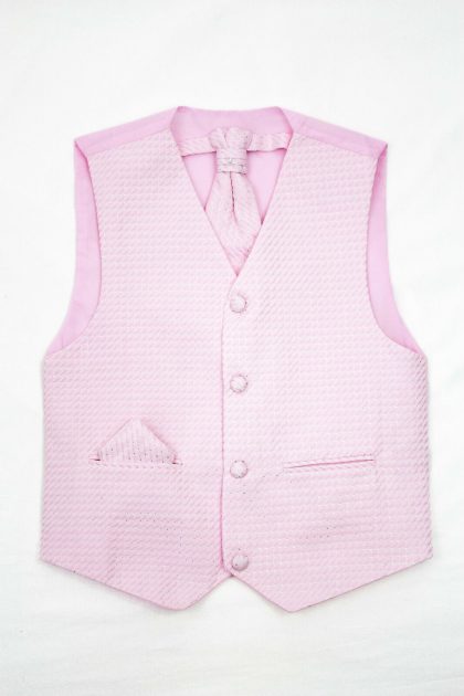Boys Pink Waistcoat Philip