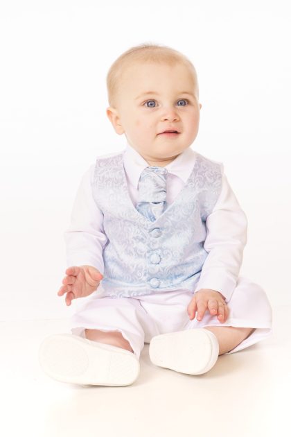 Romeo Blue Christening 4 Piece Suit