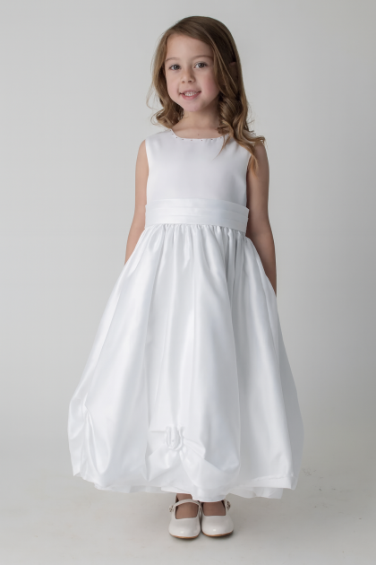 Girls Amelia Dress-White