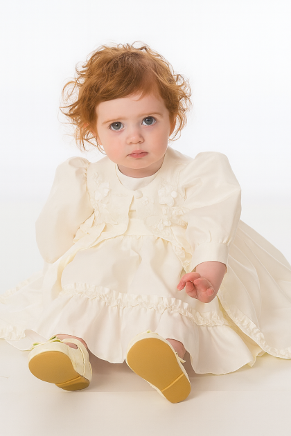 Baby Girls Ursula Dress-Ivory