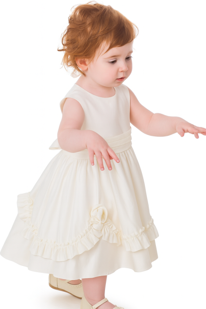 Baby Girls Olivia Dress-Ivory