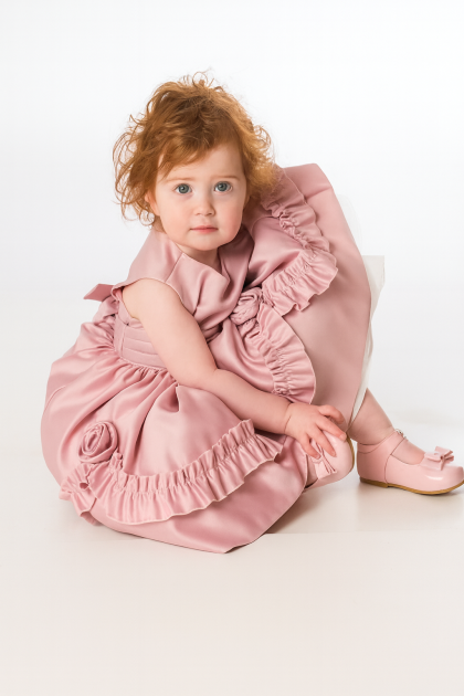 Baby Girls Olivia Dress- Rose Pink