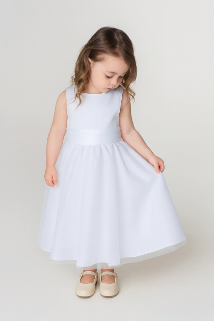 Baby Girls Kate Dress-White