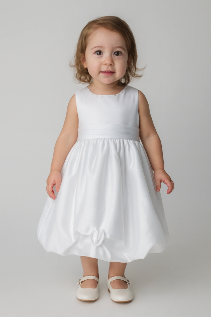Baby Girls Amelia Dress-White