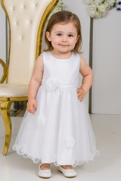 Baby Girls Darcy Dress-White