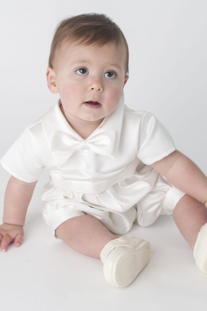 Oliver Christening Ivory Romper