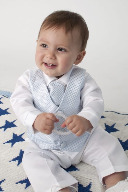 Leo Christening 4 Piece Suit in Blue