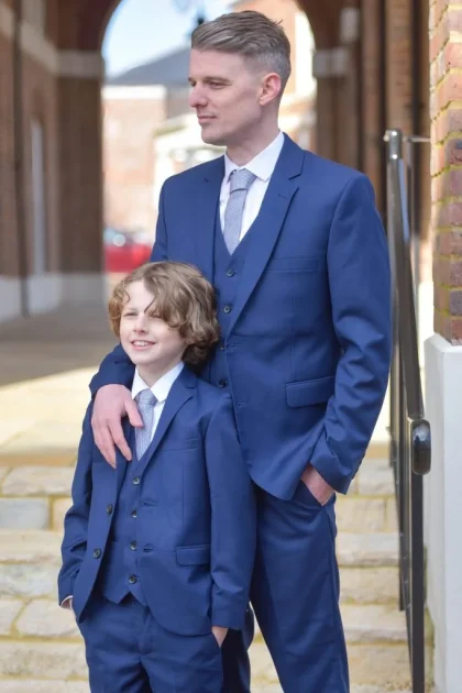 Mens & Boys Navy Three Piece Suit Milano Mayfair