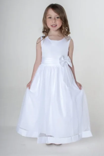 Girls Alice Dress-White