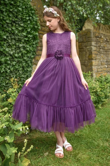 Girls Tammi Dress- Purple