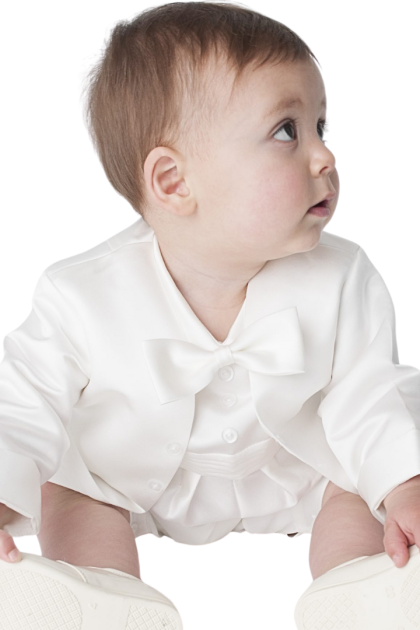 Christopher Christening Ivory Romper