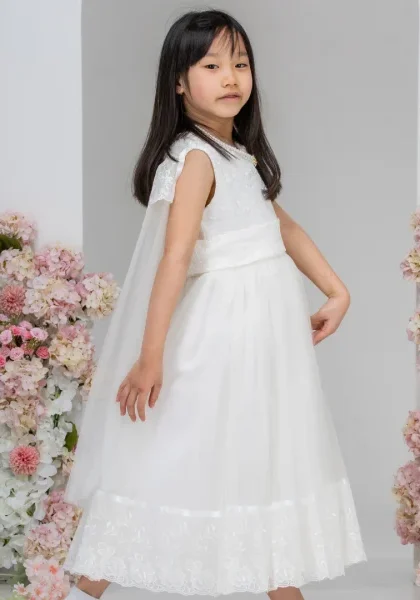 Girls Honey Dress- Ivory